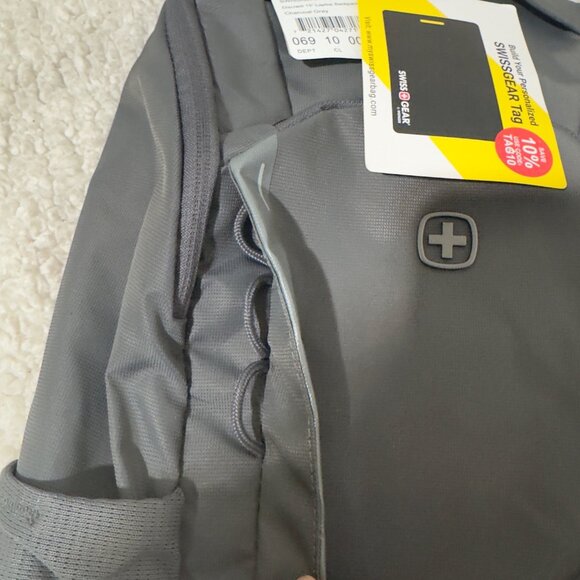 Swissgear Laptop Backpack Charcoal Gray With Padded Straps & Side Pockets school - Picture 16 of 16